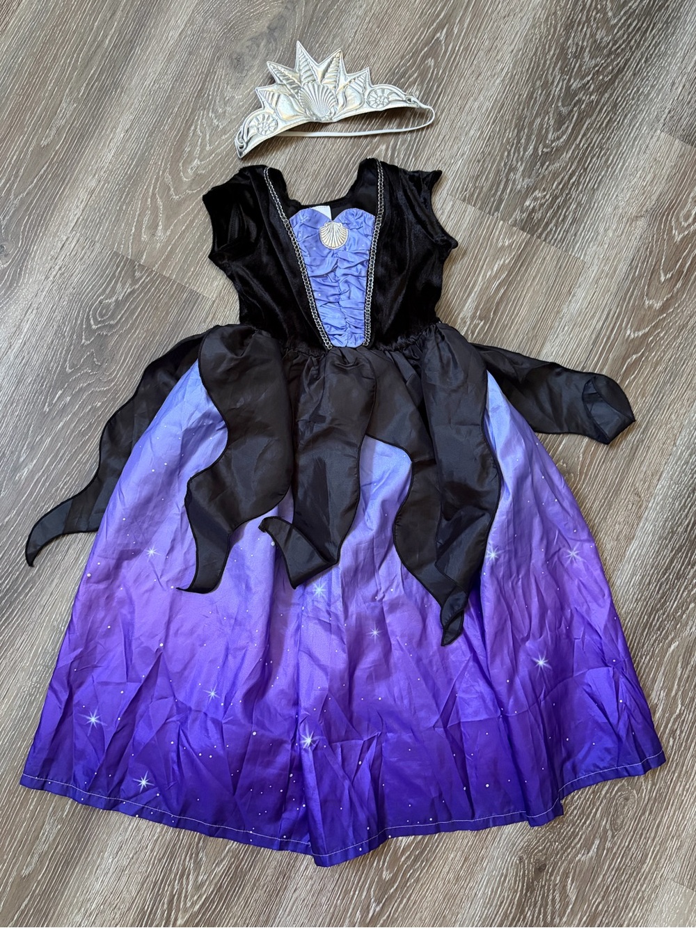 Little Adventures Sea Witch Dress with Crown - 3-5T